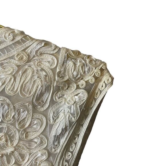 Sue Wong Embellished Lace White Fit & Flair Dress Size 0 - Picture 7 of 11